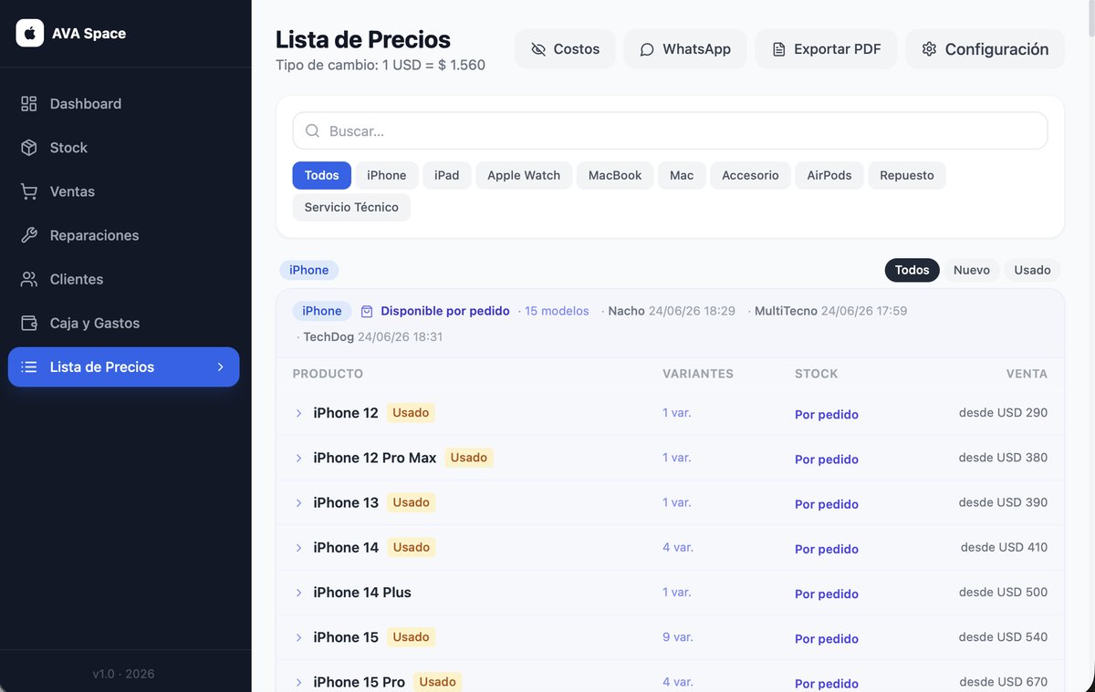Apple Service Salta — lista de precios