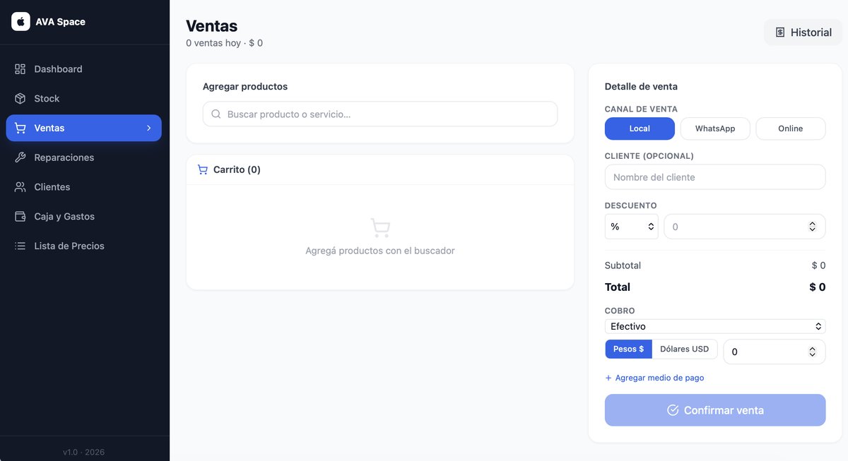 Apple Service Salta — registro de ventas